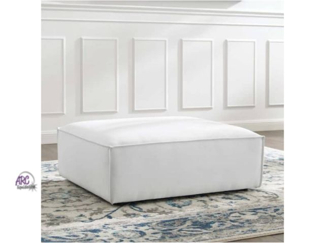 Lot 56-755660 - New in box. Retail $275. ModwayRestore 16.5 in. x 41.5 in. x 35 in. White Ottoman