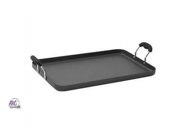 Lot 56-542017 - NEW-Winco HAG-2012 Deluxe Griddle, 19-5/8" L X 12-1/4" W, Silicone Wrapped Lifted Handles, Hard Anod...
