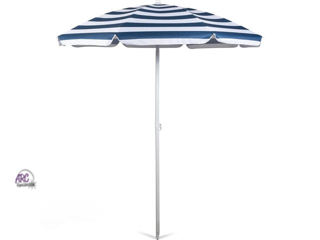 Lot 56-591498 - NEW-PICNIC TIME 5.5 Ft Outdoor Canopy Sunshade Beach Umbrella, Beach Chair and Small Patio Umbrella,...