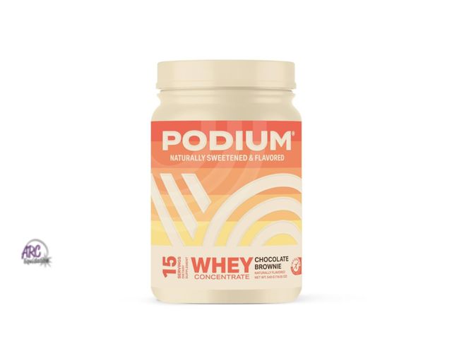 Lot 56-110522 - New Podium Nutrition Whey Protein Powder, Chocolate Brownie, 22g Protein Per Serving with Digestive ...