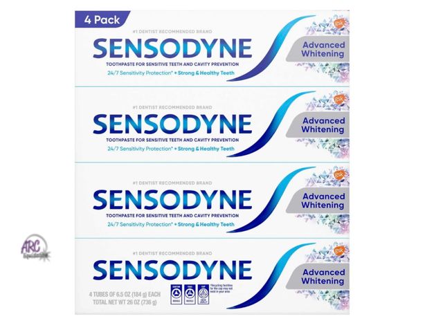 Lot 56-149650 - New Sensodyne Advanced Whitening Toothpaste 6.5 Ounce (4 Count)