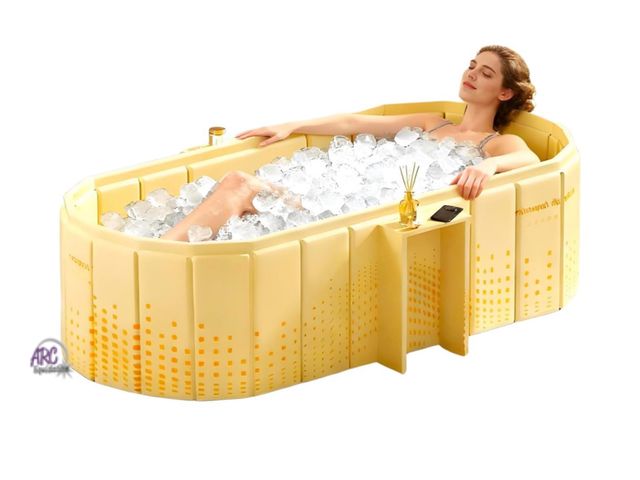 Lot 56-631050 - New - Portable Bathtub for Adult 47" Large Collapsible Cold Plunge Bathtub Foldable No Installation ...