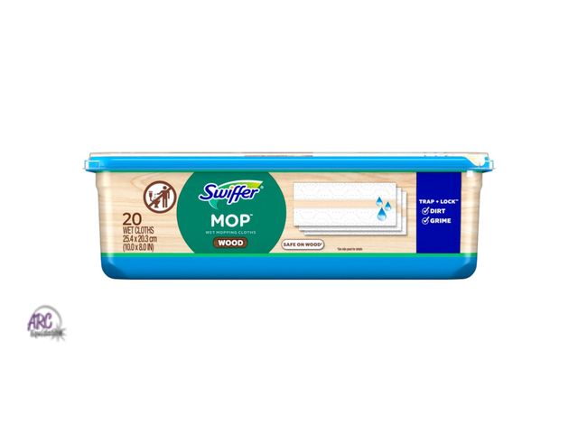 Lot 56-851212 - NEW Open Container Swiffer Sweeper Wet Refill Wood - Citrus - 20ct