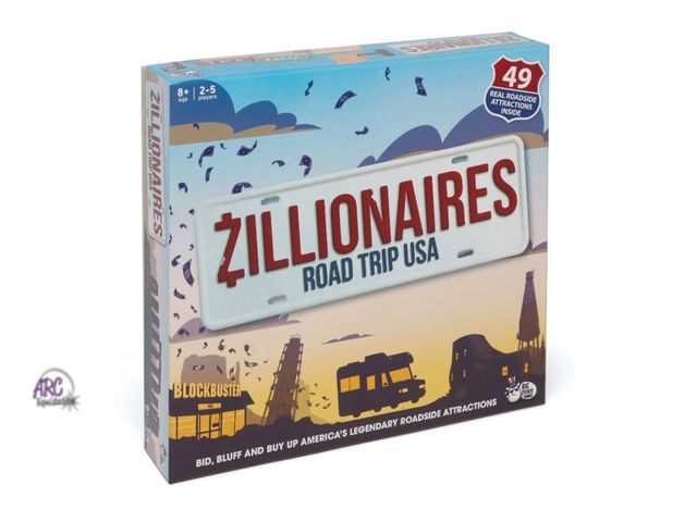 Lot 56-151030 - New Big Potato Games: Zillionaires Road Trip USA - Board Game of Bidding &amp; Buying Roadside Attra...