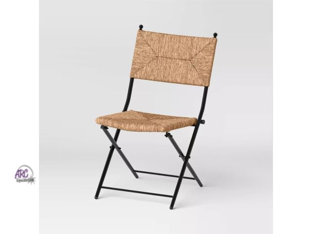 Lot 56-485113 - NEW-Rush Weave Wicker Folding Patio Chair Brown - Threshold™