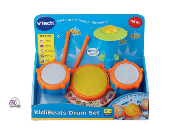 Lot 56-140228 - New VTech KidiBeats Drum Set with Accessories, Baby and Toddler Toy