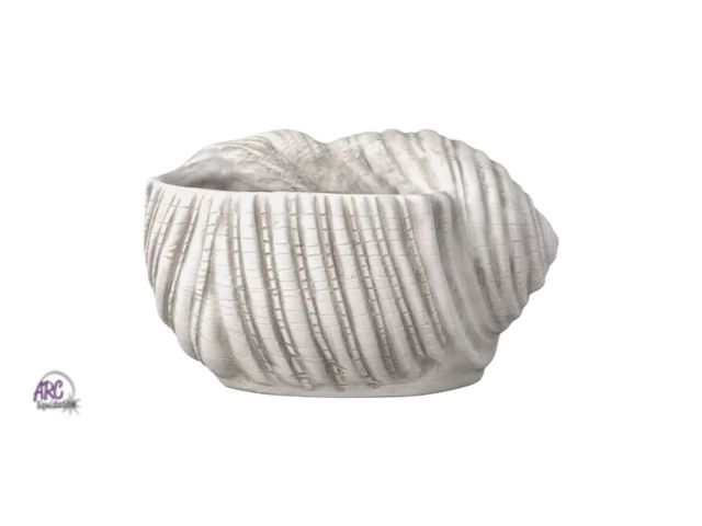 Lot 56-379412 - New,Shell Ceramic Planter White - Threshold