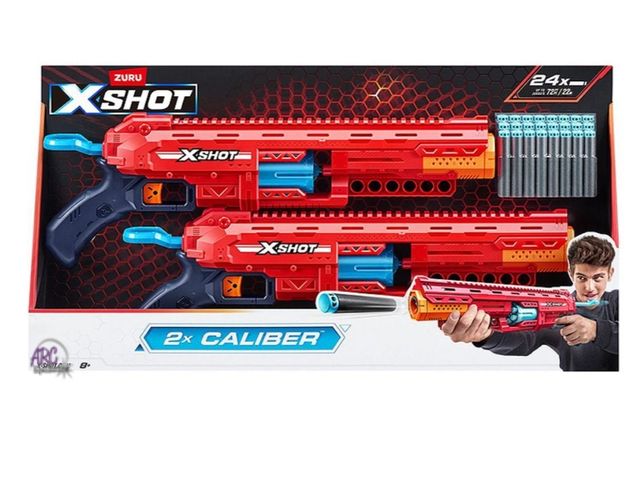 Lot 56-787023 - New out of package. ZURU X-SHOT Excel 2X Caliber Dart Blasters