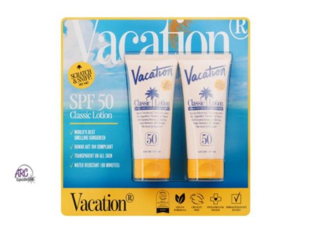 Lot 56-460561 - Open Package - 2-Pack - 6 fl oz - Vacation Classic Sunscreen Lotion, SPF 50