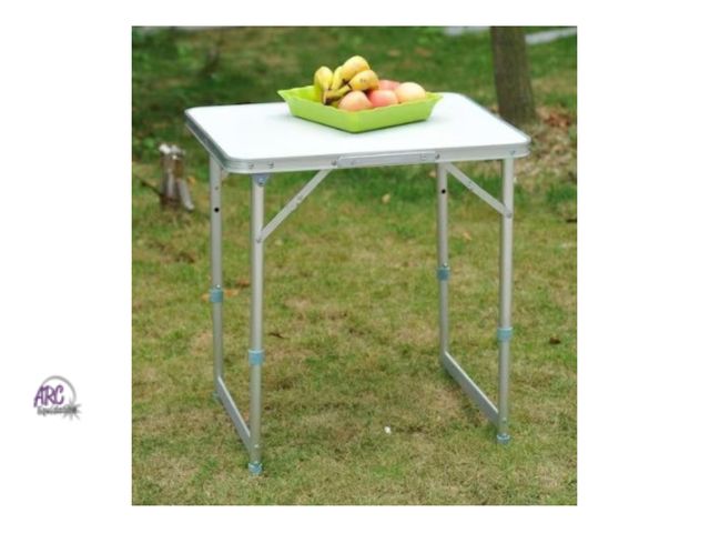 Lot 56-487964 - New in Box - Outsunny - 24 in. Aluminum Lightweight Portable Folding Easy Clean Camping Table with C...