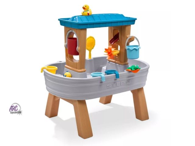Lot 56-751660 - New in box. Step2 Signature Rain Showers Splash Tub: Sensory Development Sand &amp; Water Table. Ret...