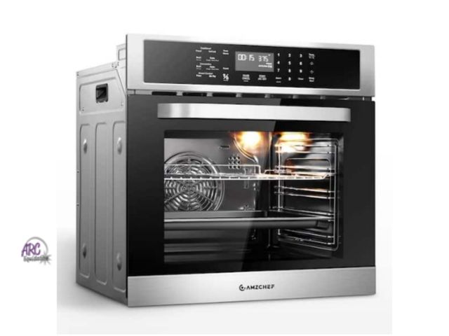 Lot 56-791365 - New / damage. Tested. Retail $628. 24 in. 2.5 Cu. Ft. Single Electric Wall Oven with Convection &amp...