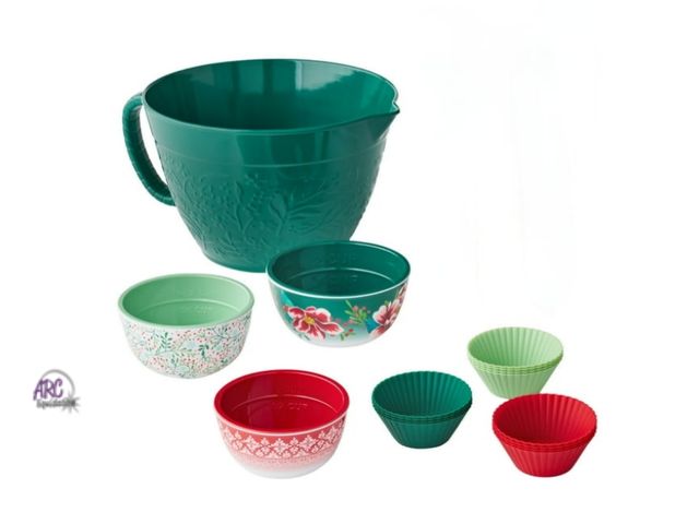 Lot 56-538328 - NEW-Pioneer woman merry meadows batter bowl set-green