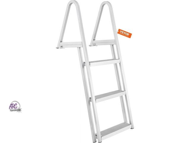 Lot 56-755898 - New in box. Removable Dock/Pool Ladder 3/4/5 Steps, 350/500lbs Load Capacity, Aluminum Swim Ladders,...