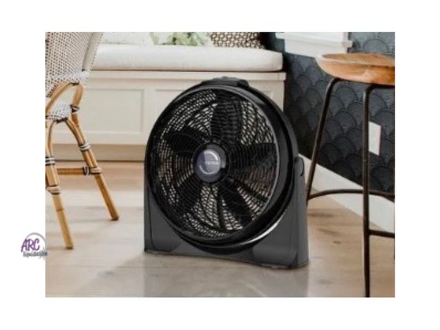 Lot 56-150512 - New Lasko Cyclone 20 in. 3 Speed Air
Circulator Floor Fan for Home in Black with Wall Mount Option, ...
