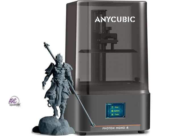 Lot 56-793940 - New in box. ANYCUBIC Photon Mono 4, Resin 3D Printer with 7'' 10K Mono LCD Screen, Stable LighTurbo ...