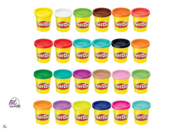 Lot 56-822430 - Play-Doh Modeling Compound 24-Pack Case of Colors, Non-Toxic, 3 Oz Cans of Assort. Colors
