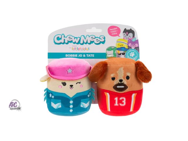 Lot 56-492464 - New - Chew Mees Bobbie Jo And Tate Squishmallow Duel Plushies For Pets
