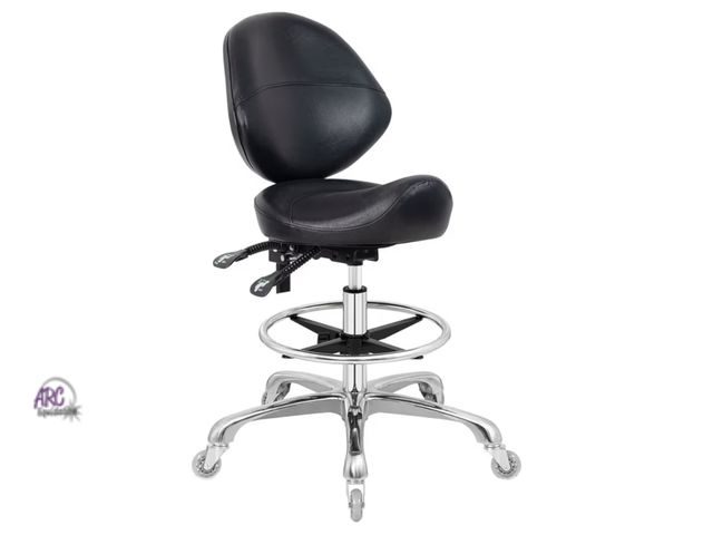 Lot 56-453940 - New in box 
Saddle Stool Chair with Wheels,Ergonomic Swivel Rolling Height Adjustable for Salon Beau...