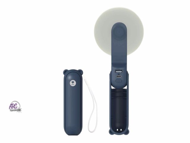 Lot 56-131261 - New in Package - Tested &amp; Works - 5 in. 3 in 1 Blue Personal Portable Fan
