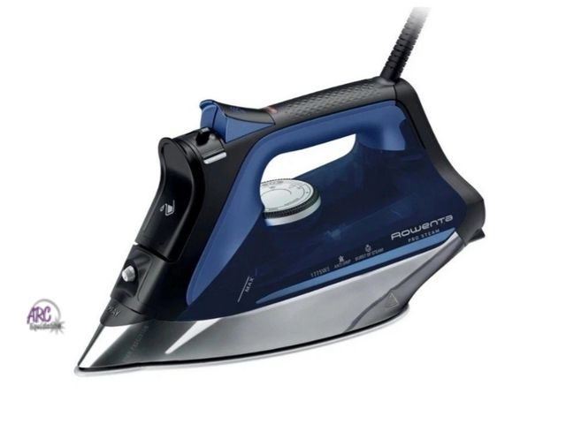 Lot 56-512765 - NEW-TESTED-Rowenta Pro Steam Iron, 1775W, Vertical Steam, Auto-Off-Blue
