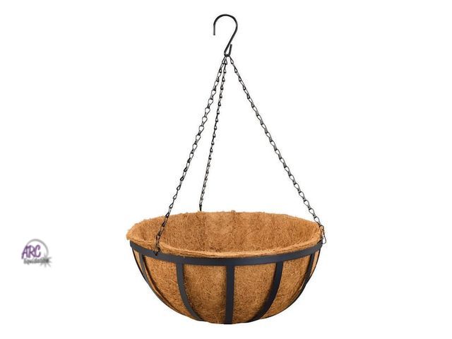 Lot 56-587498 - NEW-16 in. English Coconut Hanging Planter Basket (16 in. D x 7.5 in. H)
