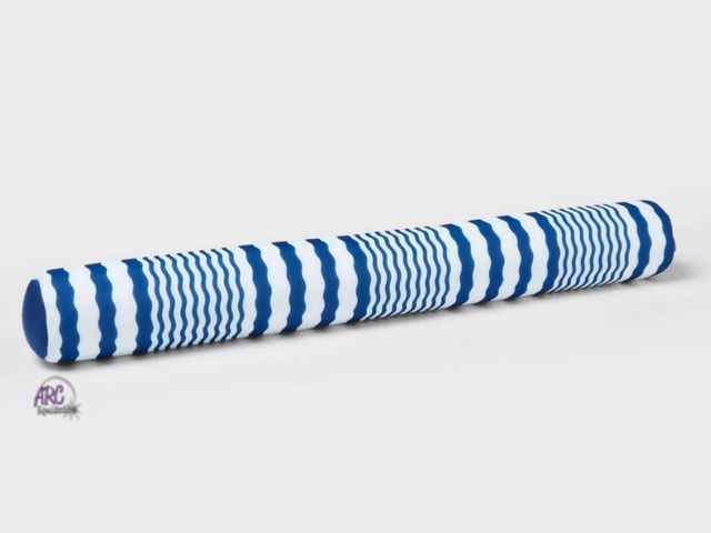 Lot 56-626050 - NEW-Premium Fabric Noodle Wavy Striped Blue - Sun Squad™: Pool Toy, 1 Person Capacity