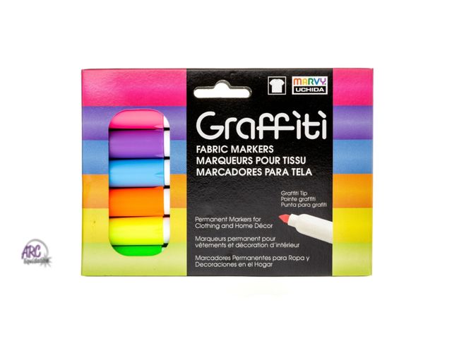 Lot 56-160013 - New Marvy Uchida Graffiti Fabric Marker Sets, 1 Each