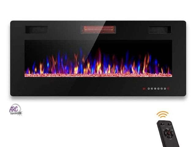 Lot 56-454440 - New in box R.W.FLAME
42 in. Wall Mount Low Noise Electric Fireplace with Remote Control and Touch Sc...
