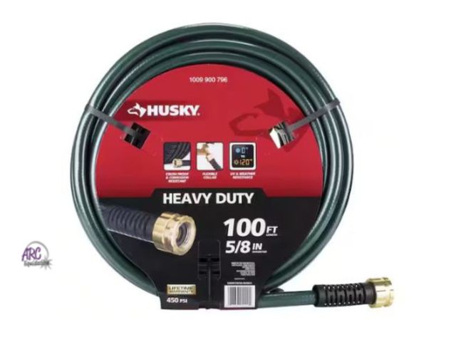 Lot 56-472964 - New Open Package - Husky 5/8 in. x 100 ft. Heavy-Duty Hose