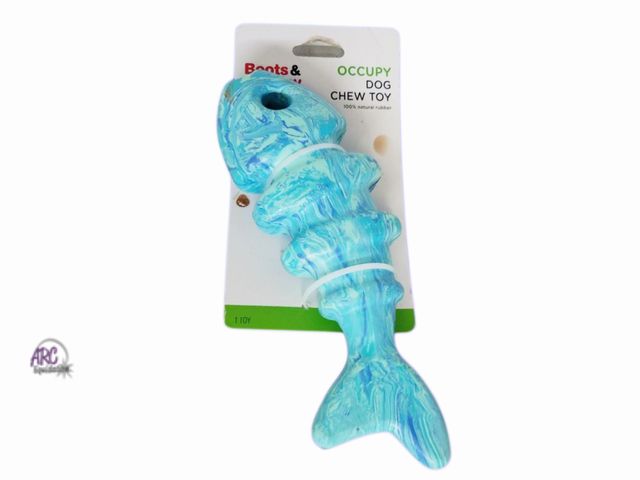 Lot 56-492365 - New - Boots &amp; Barkley - Fetch &amp; Chew - Fishbone Dog Toy - Made for Chewers
