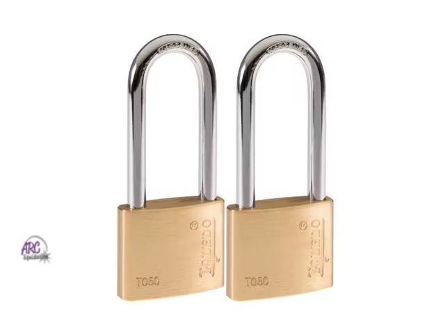 Lot 56-238064 - New Open In Package - Brass Keyed Padlock (2-Pack) Key Included