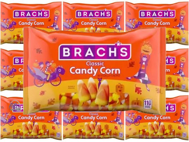 Lot 56-772823 - 10 bags of Brach's classic candy corn. 11oz per bag. Mixed dates. Best by June/2025 &amp; mar/2025