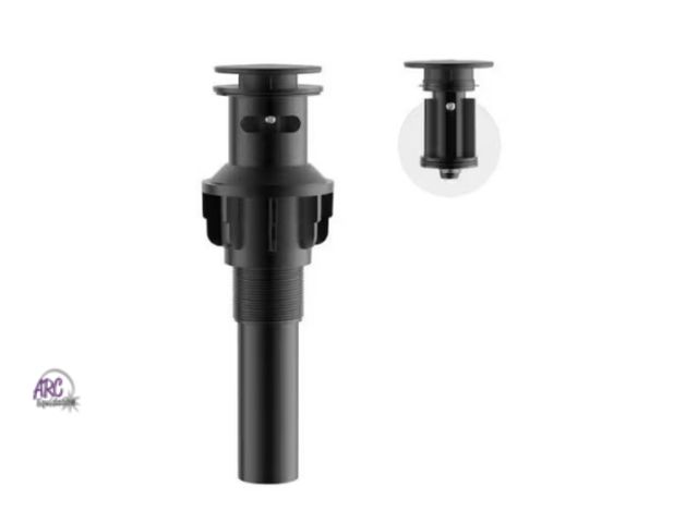 Lot 56-484464 - New in Box -  BWE -Bathroom Sink Pop-Up Drain With Overflow in Matte Black