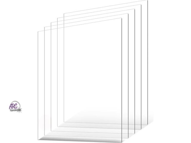 Lot 56-597098 - NEW-VEVOR PET/Plexiglass Sheets, 5-Pack Plastic Sheet, 24 x 36 Inch 0.04 Inch Thick Transparent Clea...