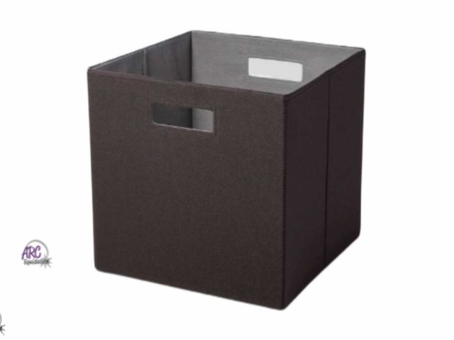 Lot 56-642133 - Appears new - Brightroom 13" x 13" fabric bin, Black