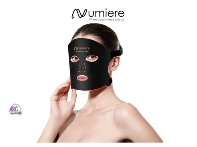 Lot 56-164614 - New Numiere Time Keeper Wrinkle Reducing LED Face Mask Retail $199  (Black) Features: (1) LED Facial...