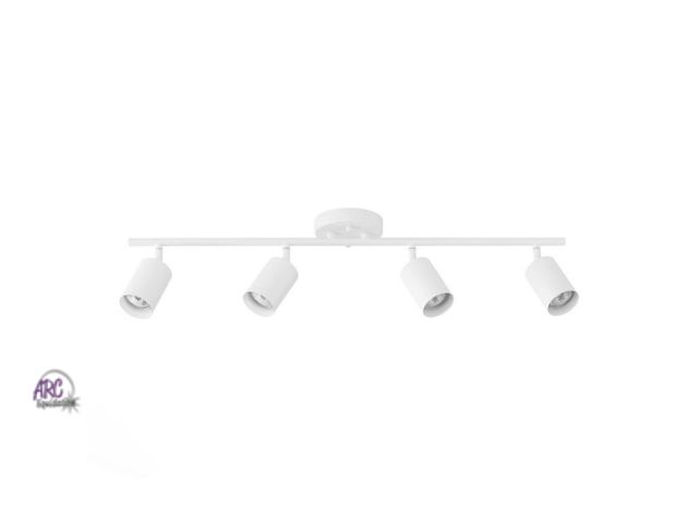 Lot 56-595198 - NEW-Globe Electric Pratt 4-Light Matte White Track Lighting, 91004378