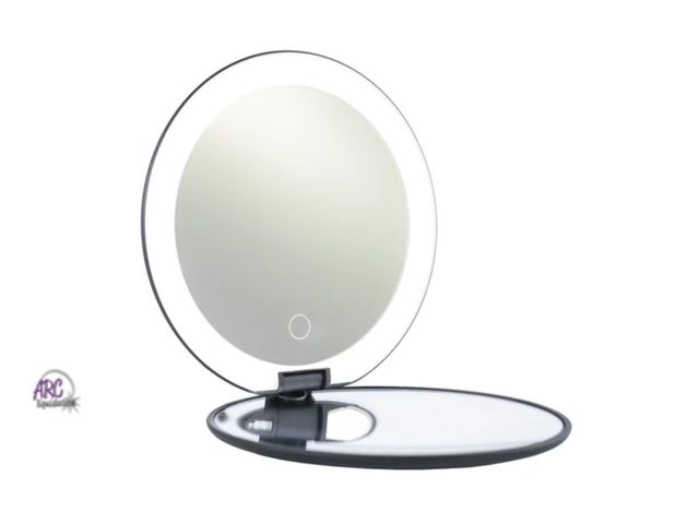 Lot 56-206514 - NEW OPEN BOX Ilios Rechargeable LED Compact Mirror 1x and 10x Magnification