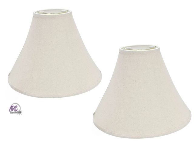 Lot 56-500199 - NEW-LOT OF 2-Aspen Creative 38003 Transitional Bell Shape Spider Construction Lamp Shade in Beige &a...