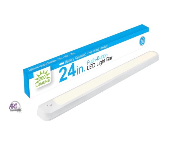 Lot 56-141198 - New GE Under Cabinet Light, 24 Inch, Wireless, Battery Operated, 200 Lumens, Tap Light, Bright White...