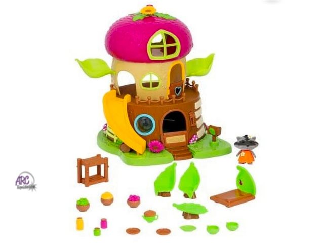 Lot 56-841030 - New - Lil Woodzeez Acorn TreeHouse - 19pc with Bobbleez Riley