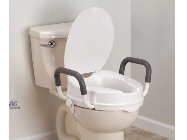 Lot 56-345323 - New, Drive toilet seat riser, with removable arms, standard toilet 3.5” height