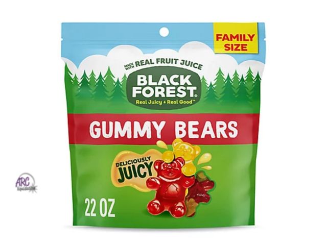 Lot 56-516412 - New Lot of 3 Black Forest Gummy Bears Fruit Flavor - 22 Oz best by May 2025