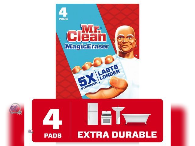 Lot 56-282411 - NEW Mr. Clean Extra Durable Scrub Magic Eraser Sponges 4 Pack