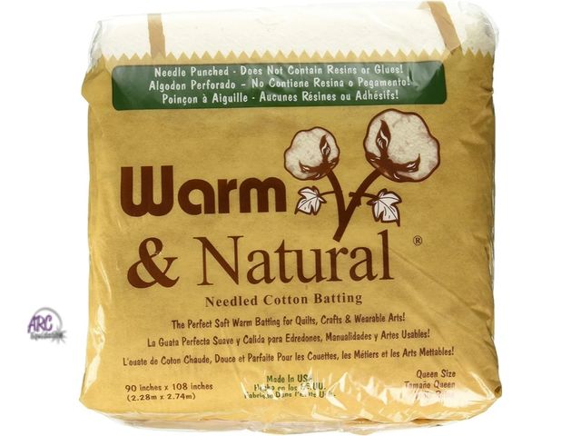 Lot 56-540917 - NEW-The Warm Company Warm &amp; Natural Cotton Batting Queen Size 90"x108"