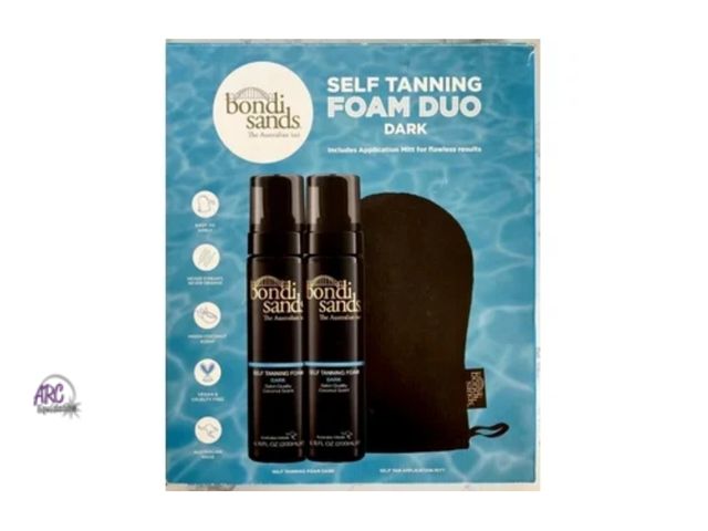 Lot 56-168614 - New bondi sands Australian Self Tanning Foam Duo 6.76 fl oz. 2 Pack  (Dark) includes Application Mit...