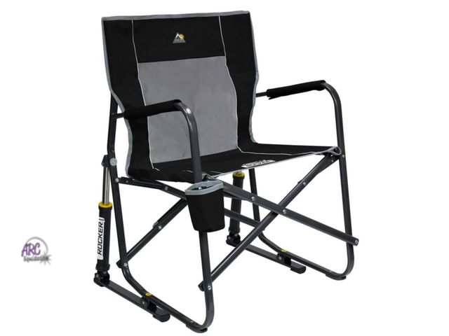 Lot 56-291512 - NEW GCI Outdoor Freestyle Rocker Foldable Rocking Camp Chair, Black