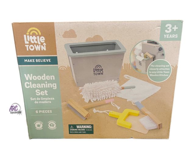 Lot 56-357034 - New, Little town, wooden cleaning set for ages 3+