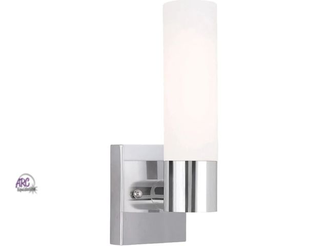 Lot 56-588098 - NEW-Livex Lighting 10101-05 Aero 1-Light Wall Sconce, Chrome